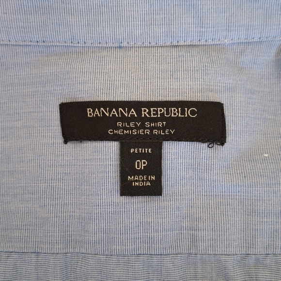 🅱️🅾️G🅾️ Banana Republic Riley Shirt in blue fine stripes - Picture 9 of 10